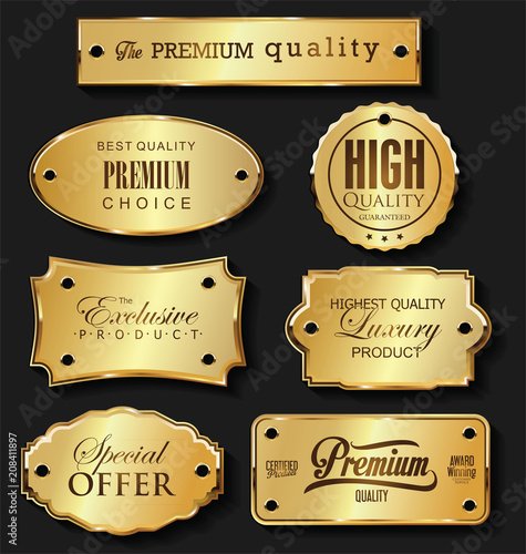 Gold and silver sale labels retro vintage design collection
