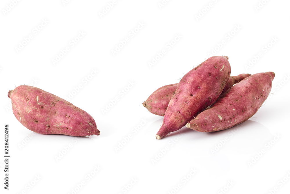 Sweet potatoes isolated on white background Sweet potatoes isolated on white background