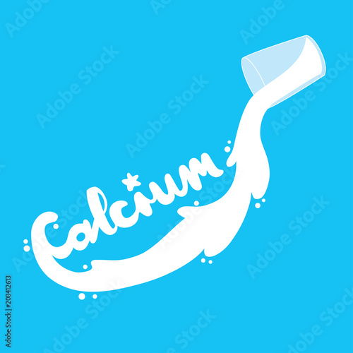 Splash milk is wold calcium vector. 