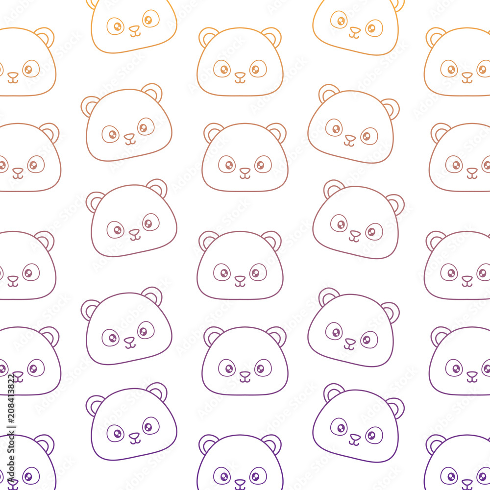 background of cute bear pattern, vector illustration background of cute bear pattern, vector illustration