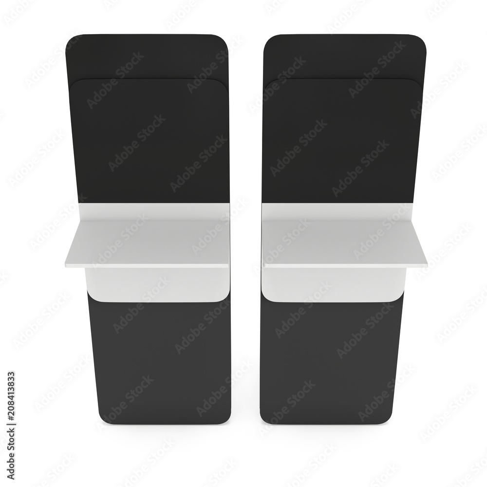 LCD Screen Stand. Trade Show Booth. 3d render of tv info kiosk isolated on white background. High Resolution. Ad template for your expo design. LCD Screen Stand. Trade Show Booth. 3d render of tv info kiosk isolated on white background. High Resolution. Ad template for your expo design.