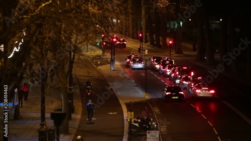 Night traffic in London