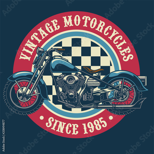 vintage motorcycle badge design