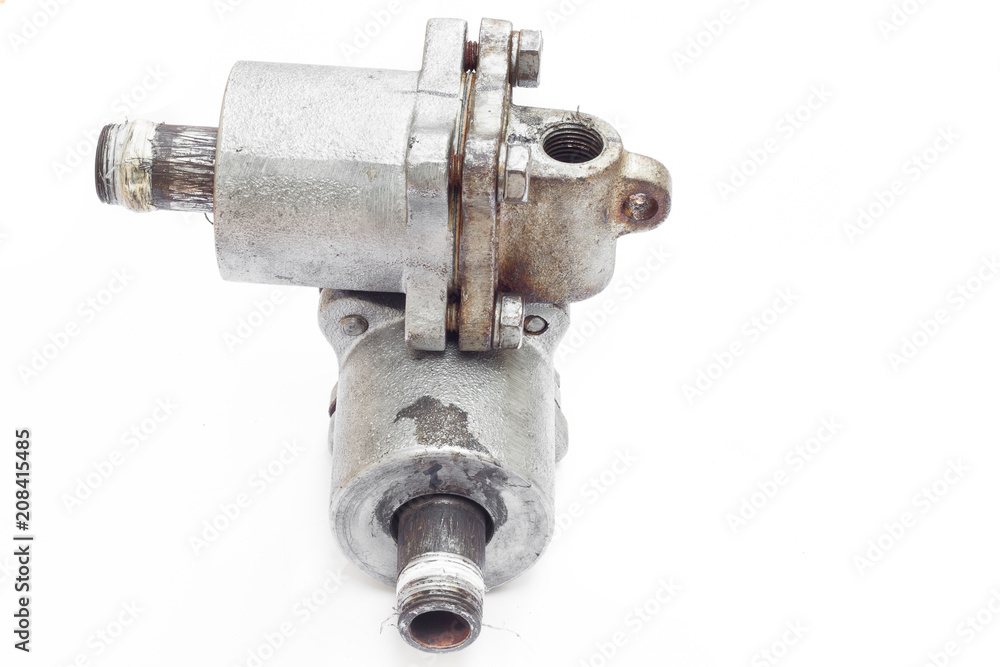 Rotary joint steam iron isolated on white background. Rotary joint steam iron isolated on white background.