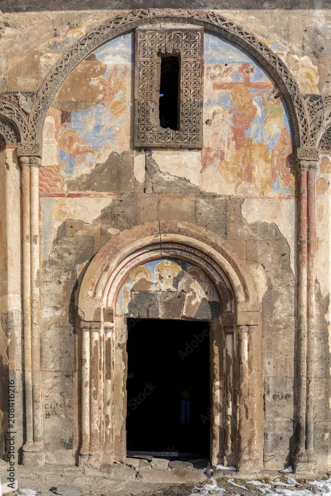 Frescos of Tigran Honents church in Ani ancient city, Kars, Turkey