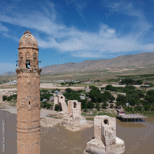 Minaret in Hasankeyf, Batman, Turkey photo