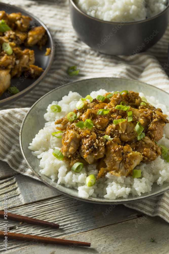 Homemade Sesame Chicken and Rice Homemade Sesame Chicken and Rice
