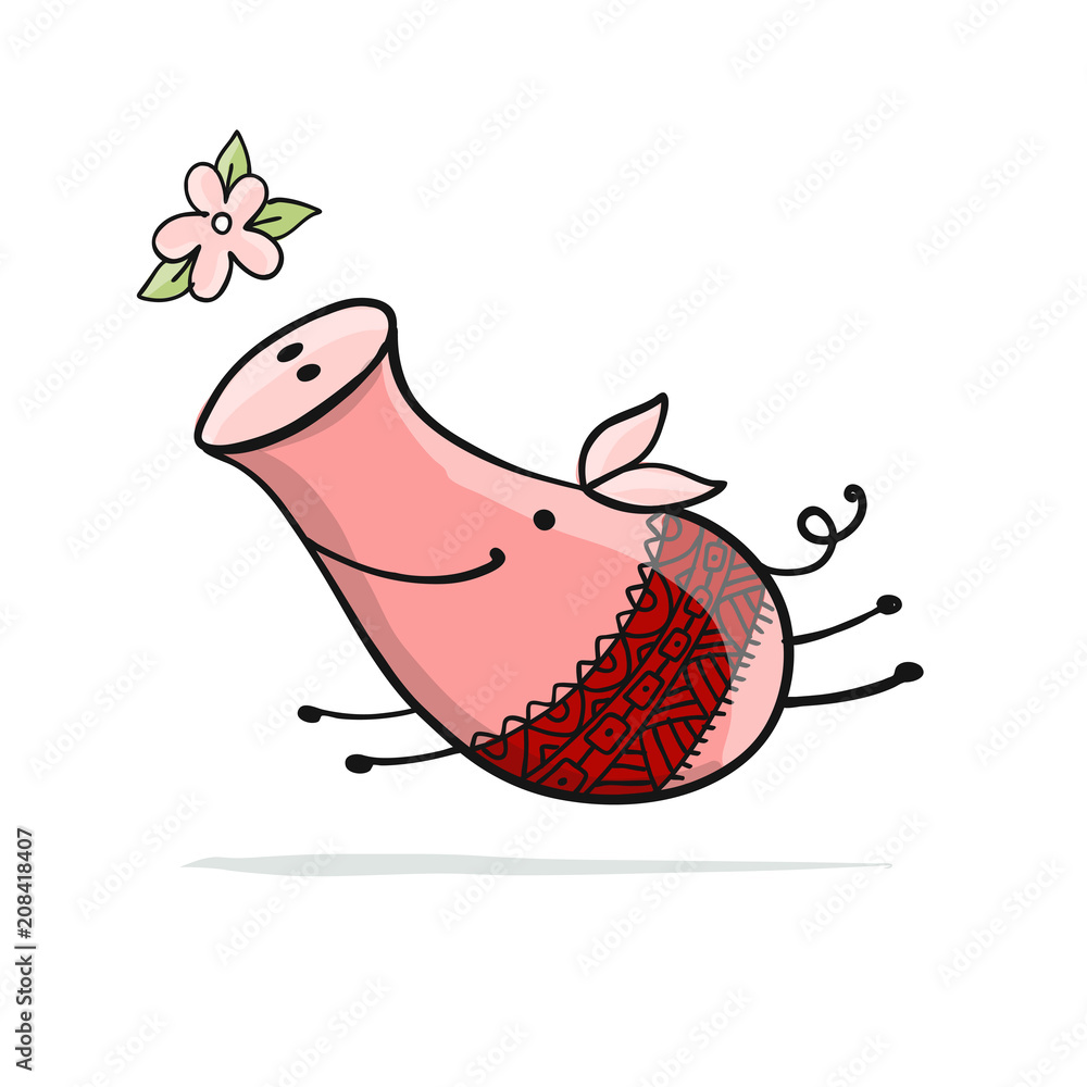 Cute piggy for your design Cute piggy for your design
