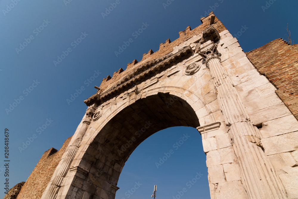 Ancient Roman Arch of August, Rimini, Italy