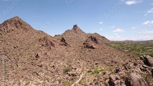 Pinnacle Peak Aerial Close In Dolly Shot 1