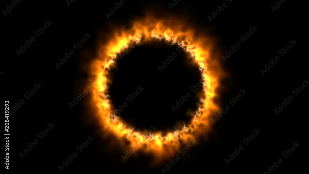Fiery corona animation with copy space in 4K Fiery corona animation with copy space in 4K