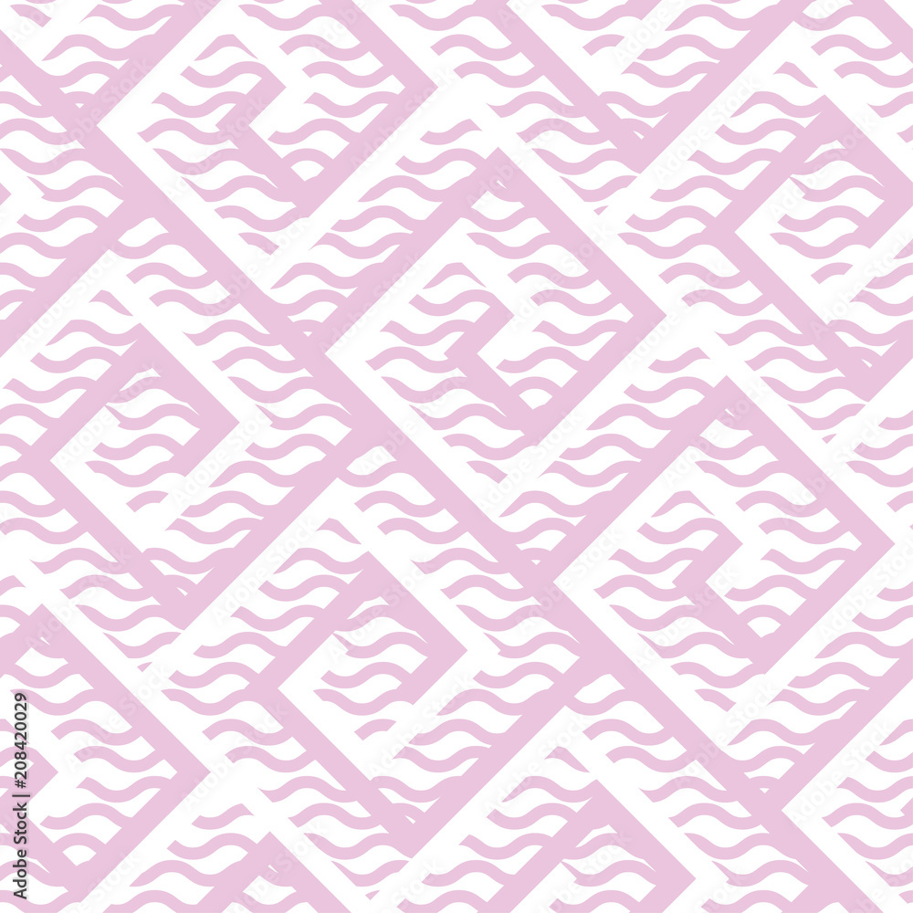 Abstract modern meander style seamless pattern. Abstract modern meander style seamless pattern.