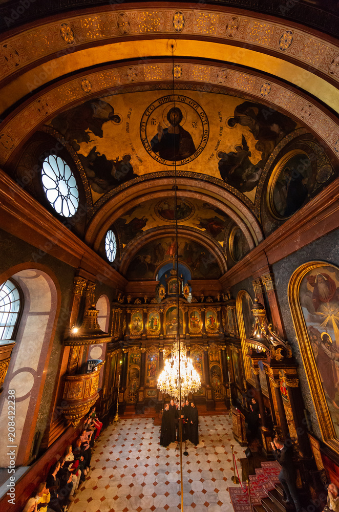 Obraz orthodox church during mass