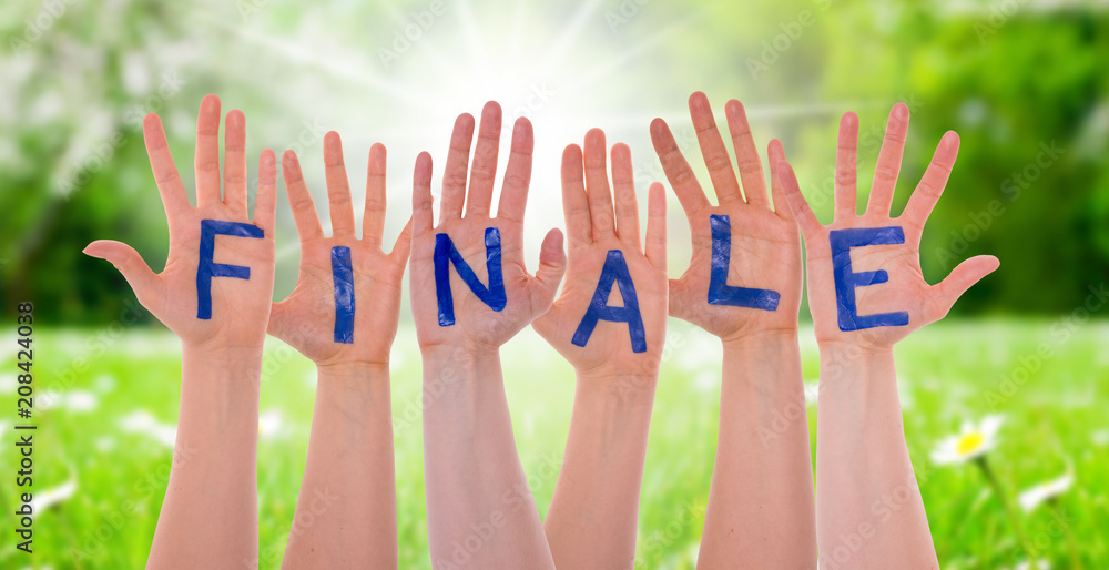 Hands With Finale Means Final, Sunny Grass Meadow Hands With Finale Means Final, Sunny Grass Meadow