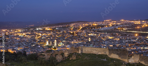 night lights in old city in Morocco