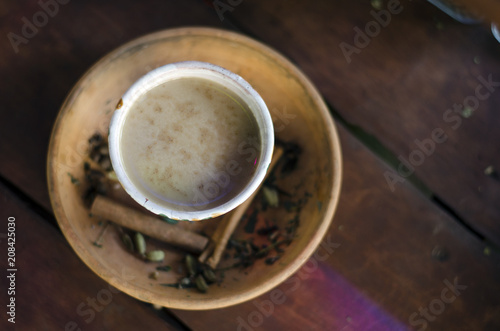Indian tea masala with spices