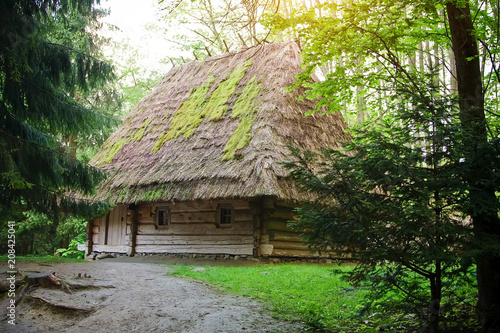 Ancient village house in Museum of Folk Architecture and Rural Life in Lviv (Shevchenkivsky Gai )