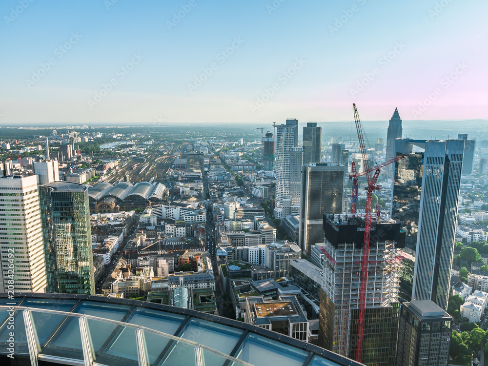 Frankfurt skyscrapers in the city