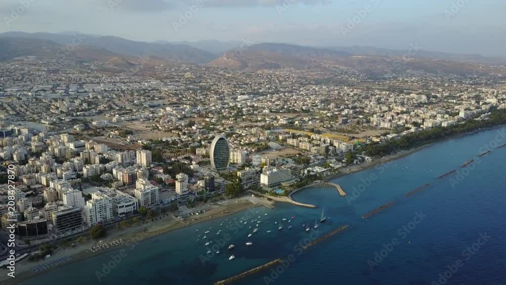 Extreme wide aerial landscape of Limassol, Cyprus Extreme wide aerial landscape of Limassol, Cyprus
