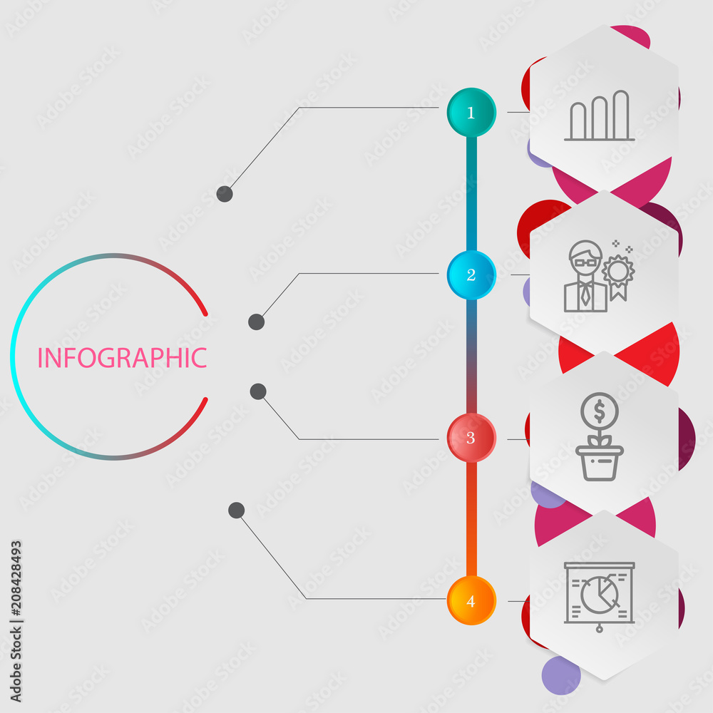 Set of business and finance icons.Trendy flat line icon pack .Ve