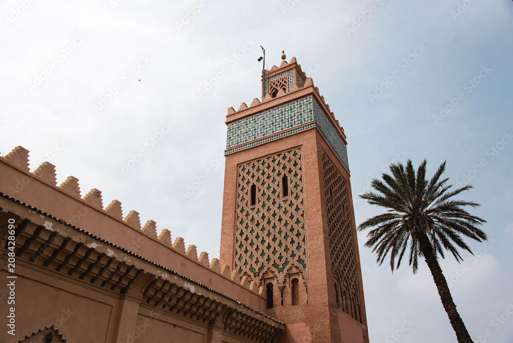 Beautiful Mosque on a Sunny Day, Marrakech, Morocco
