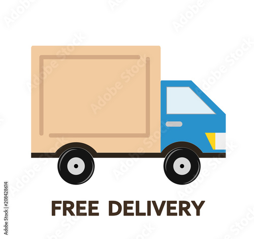 free delivery car icon design, stock vector illustration eps10 graphic