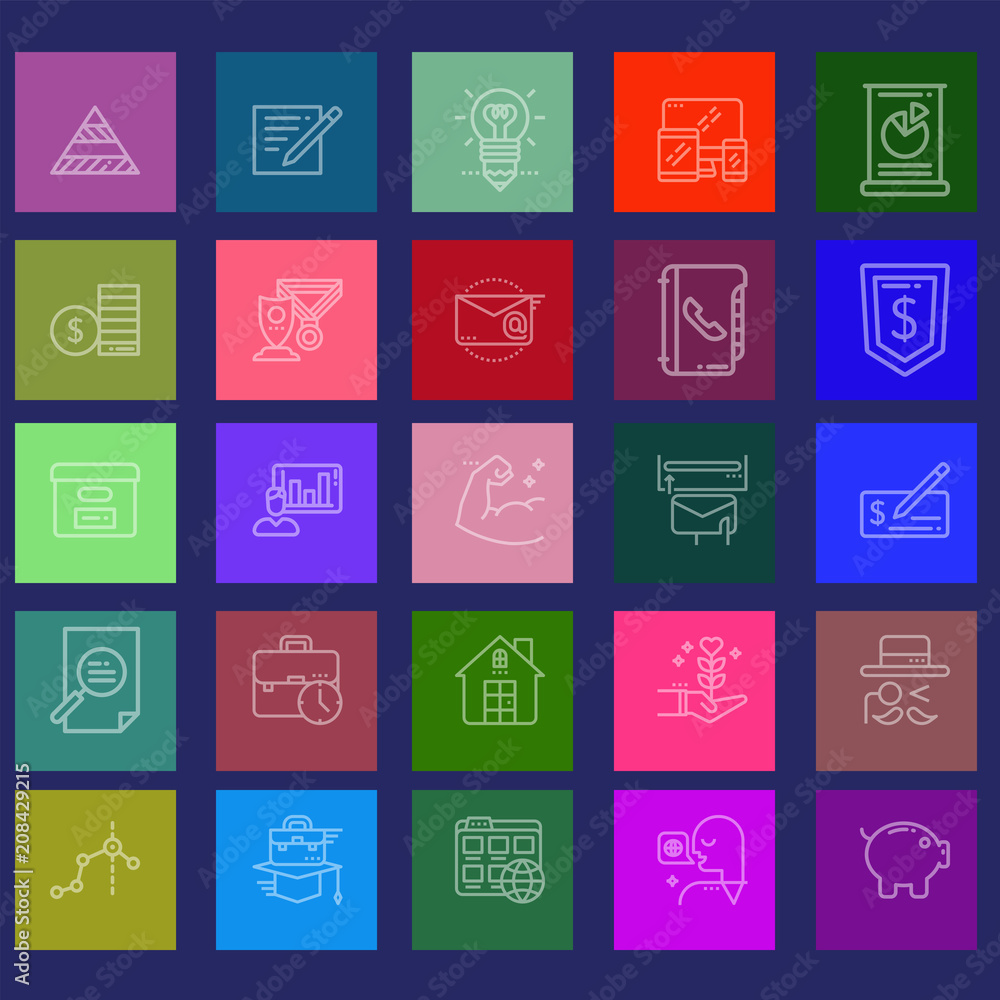 Set of business and finance icons.Trendy flat line icon pack .Vector illustration Set of business and finance icons.Trendy flat line icon pack .Vector illustration