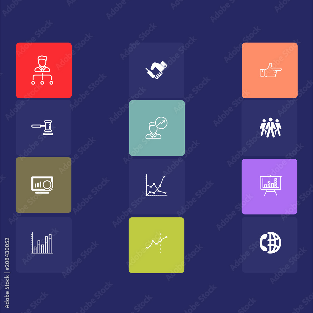 Set of business and finance icons.Trendy flat line icon pack .Vector illustration Set of business and finance icons.Trendy flat line icon pack .Vector illustration