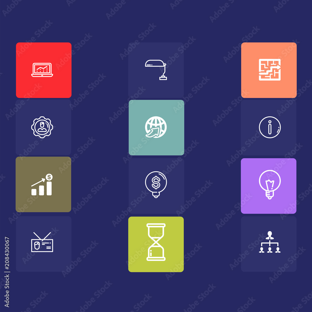 Set of business and finance icons.Trendy flat line icon pack .Vector illustration Set of business and finance icons.Trendy flat line icon pack .Vector illustration
