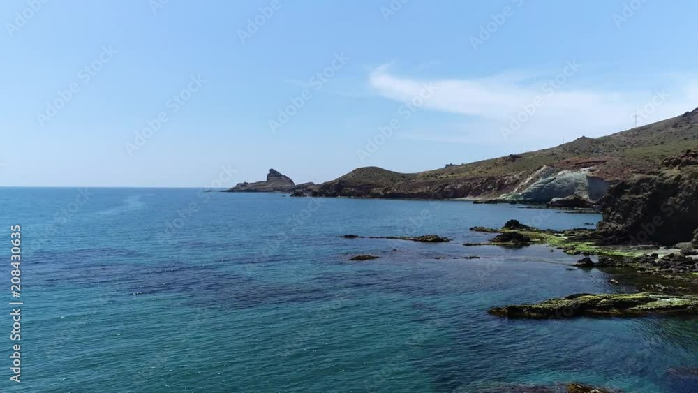 Volcanic mediterranean coastline of Cabo de Gata, Andalusia, Spain Volcanic mediterranean coastline of Cabo de Gata, Andalusia, Spain