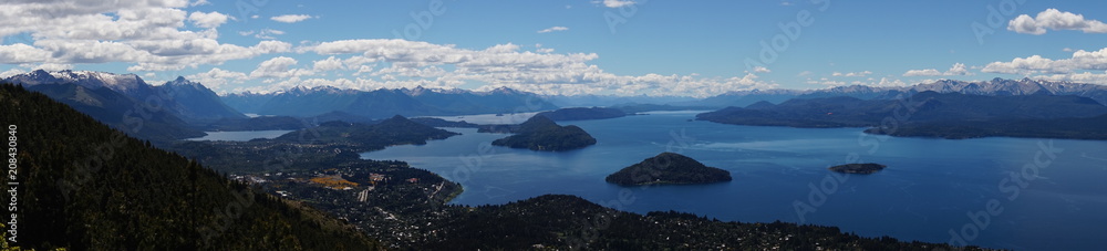 panorama of the mountains by bariloche
