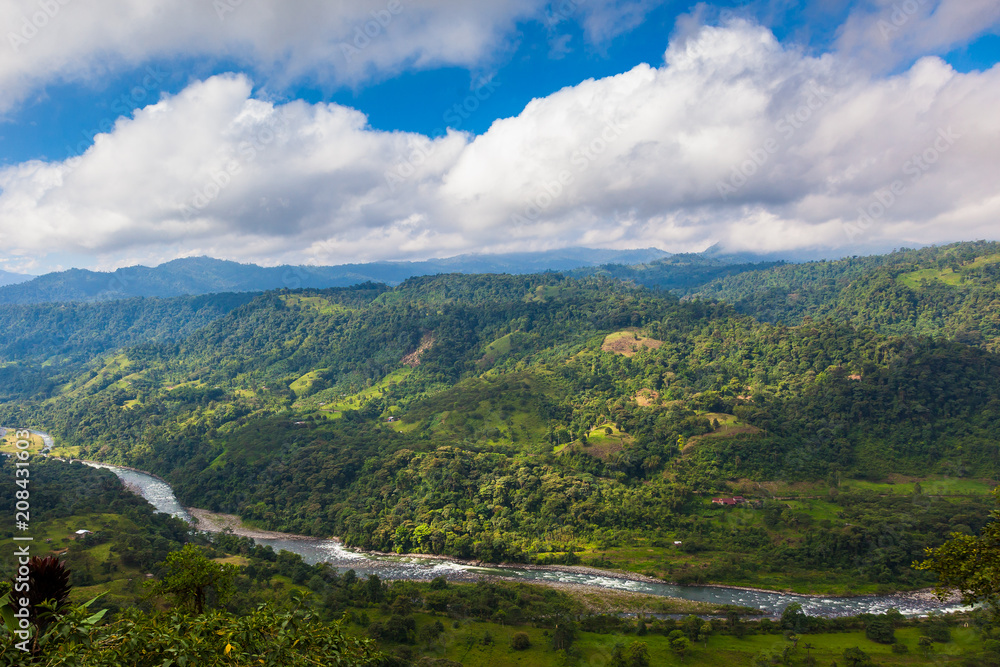 Fototapeta premium Landscapes of the Andean Choco region