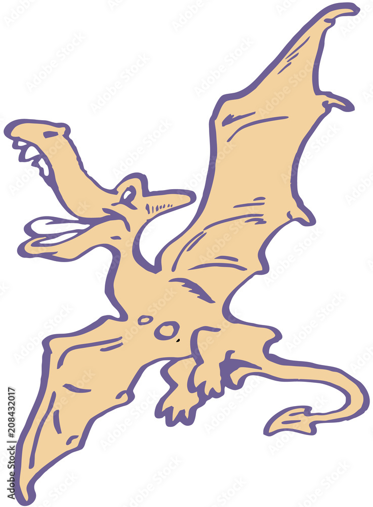 Vector illustration of funny cartoon dinosaur Vector illustration of funny cartoon dinosaur