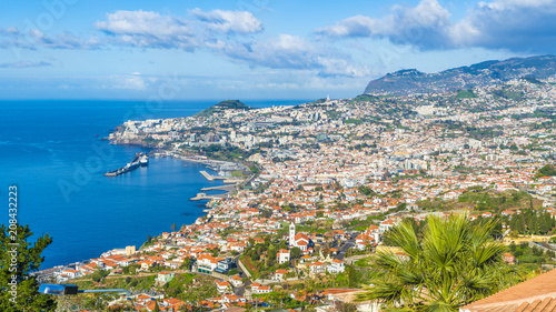 Panoramic view over Funchal, from Miradouro das Neves viewpoint, Madeira island, Portuga © Balate Dorin