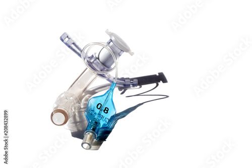 tracheostomy tube isolated on a white background