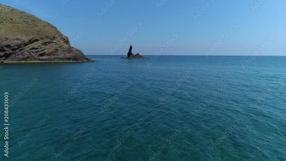Beautiful volcanic rock formations in Cabo de Gata, Spain, Mediterranean Sea Beautiful volcanic rock formations in Cabo de Gata, Spain, Mediterranean Sea