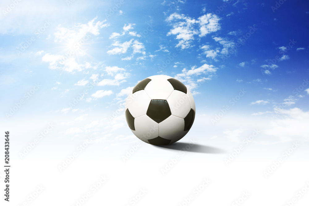 Fototapeta premium Ball auf dem Fussballplatz