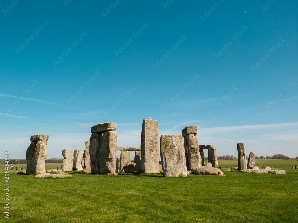 Stonehenge, Salisbury, UK – April 10, 2018 - Stonehenge an ancient prehistoric stone monument near Salisbury