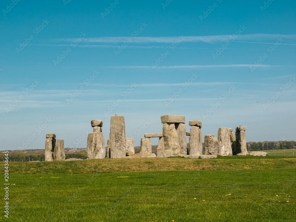 Stonehenge, Salisbury, UK – April 10, 2018 - Stonehenge an ancient prehistoric stone monument near Salisbury