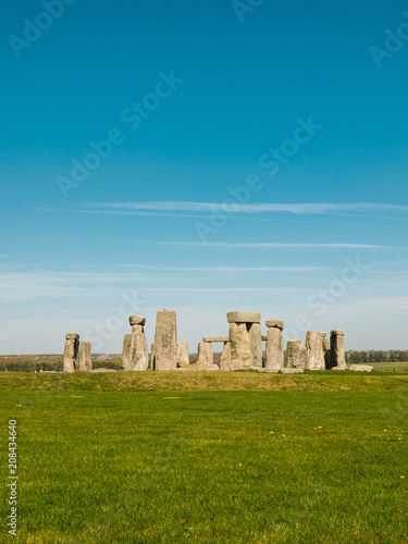 Stonehenge, Salisbury, UK – April 10, 2018 - Stonehenge an ancient prehistoric stone monument near Salisbury