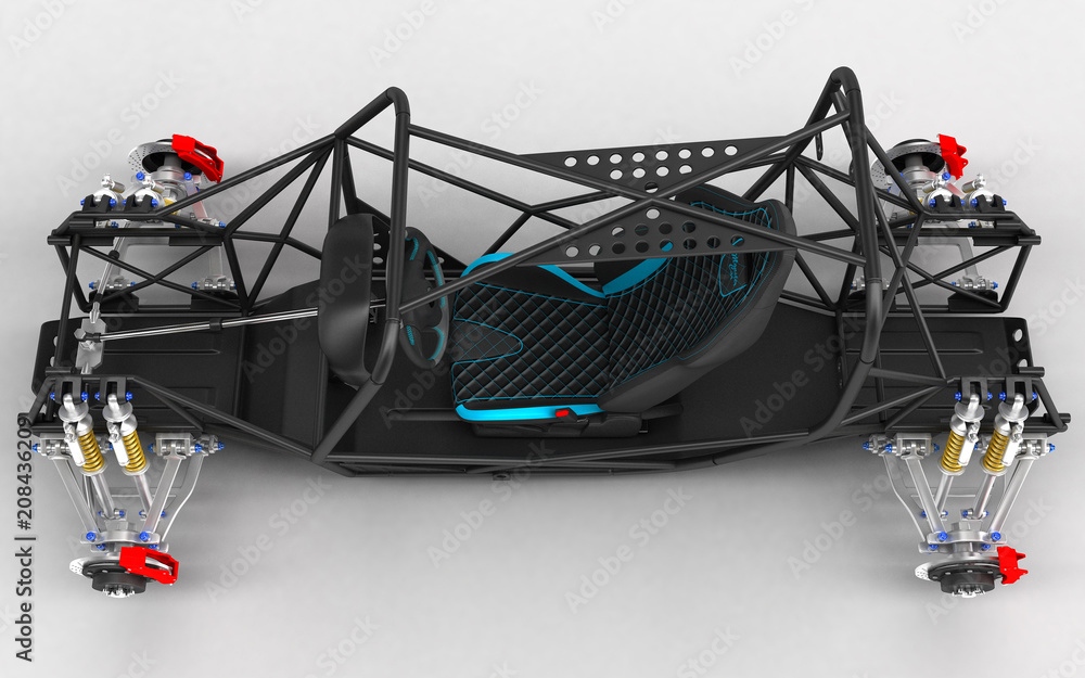 The frame frame of the sports car is a buggy with the basic design ...