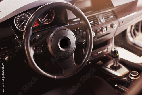 modern sport car interior