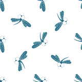 Flying adder. Design of packing paper, wallpaper, seamless pattern for fabrics.