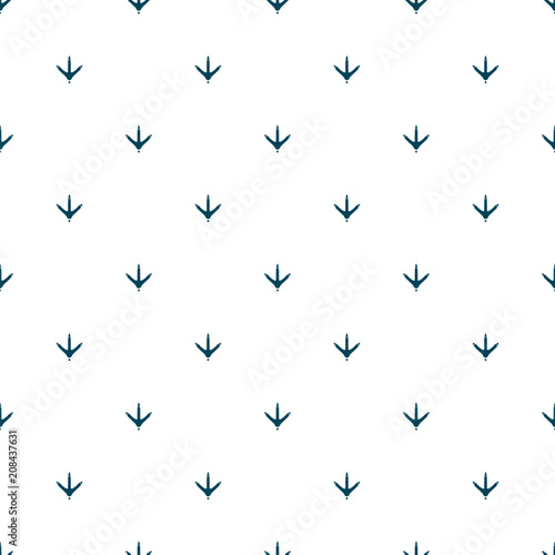 Chicken footprint seamless pattern for the fabric, wallpaper, banner.