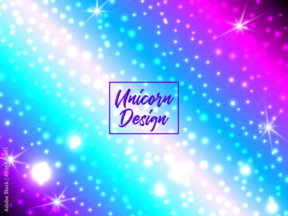 Colorful abstract background. Cute galaxy fantasy bright candy background.  The unicorn in pastel color sky with rainbow. Sky vector illustration Stock  Vector | Adobe Stock