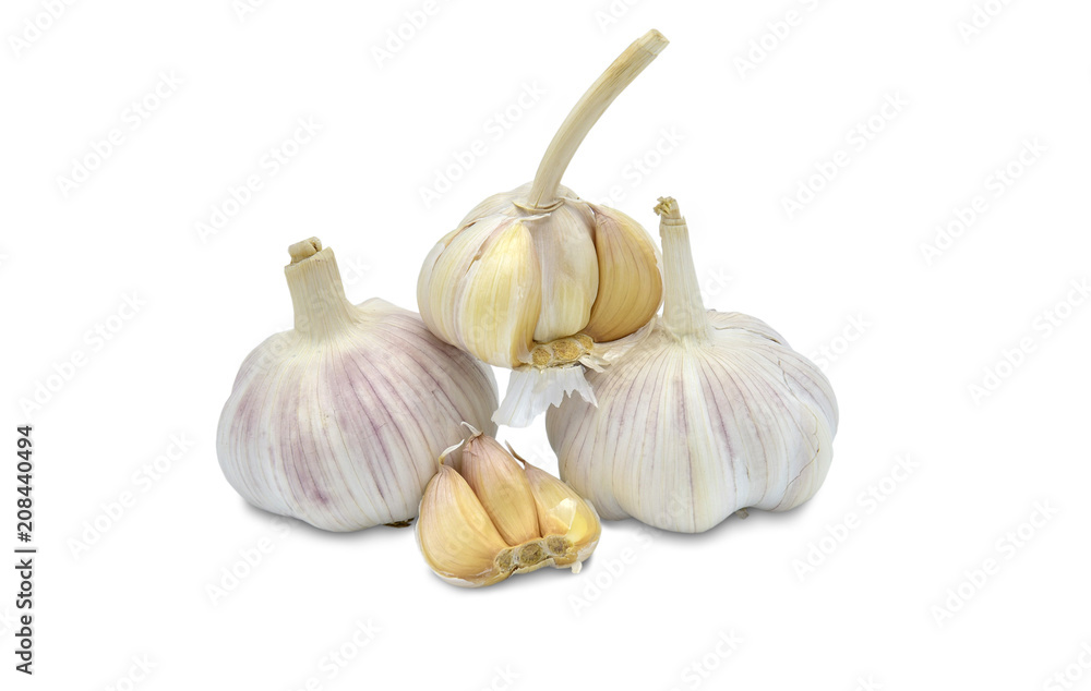 Obraz premium Garlic isolated on white background