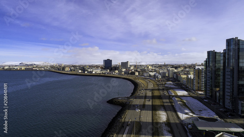 Reykjavik aerial in spring