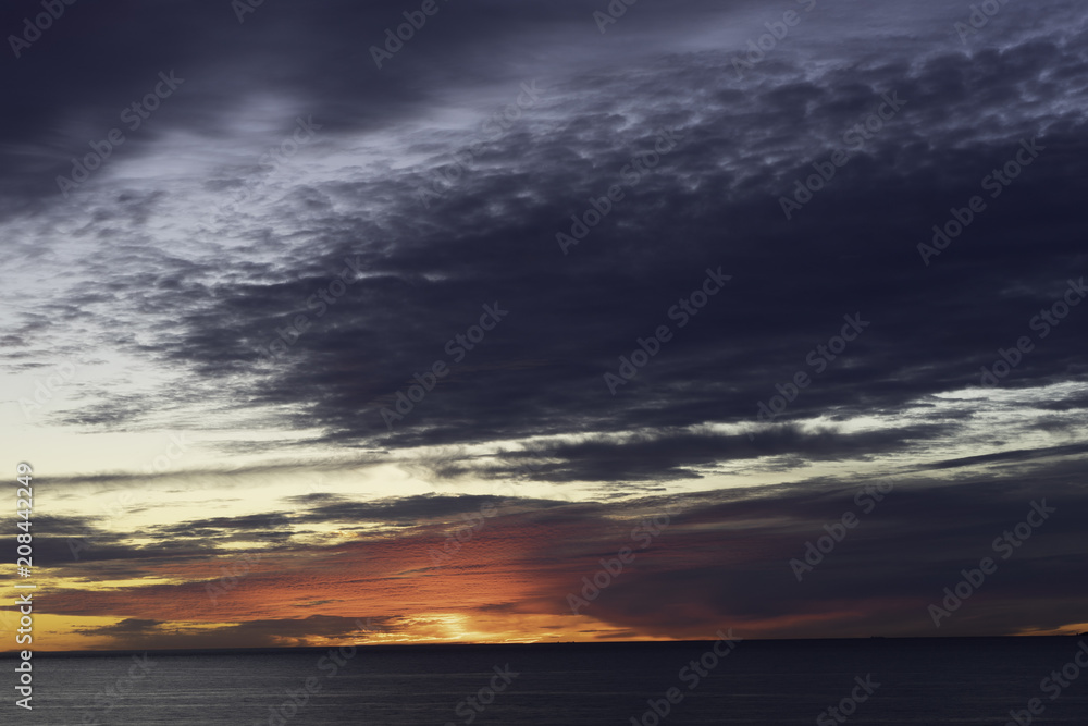 Amazing sunset and seascape