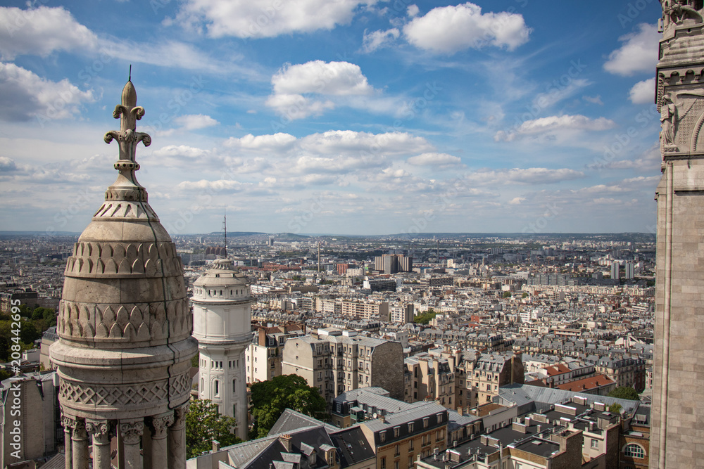 Paris city view from Basilica del Sacro Cuore