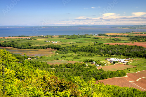 Farmland in a valley